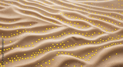 Sandy beige and pale yellow dots portraying desert sands photo