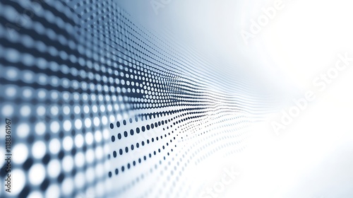 Abstract Blue And White Dotted Wave Pattern