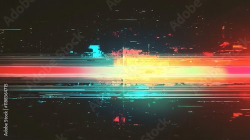 Colorful abstract digital background with vibrant effects