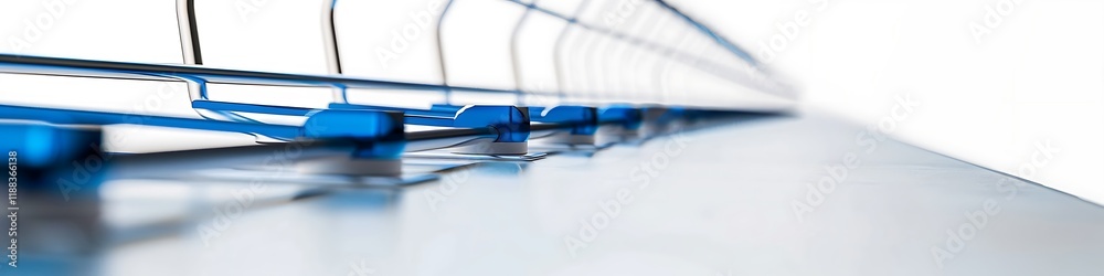 Clean, modern iron with blue details, isolated against a white background, captured in HD. Clean, modern iron with blue details, isolated against a white background, captured in HD.