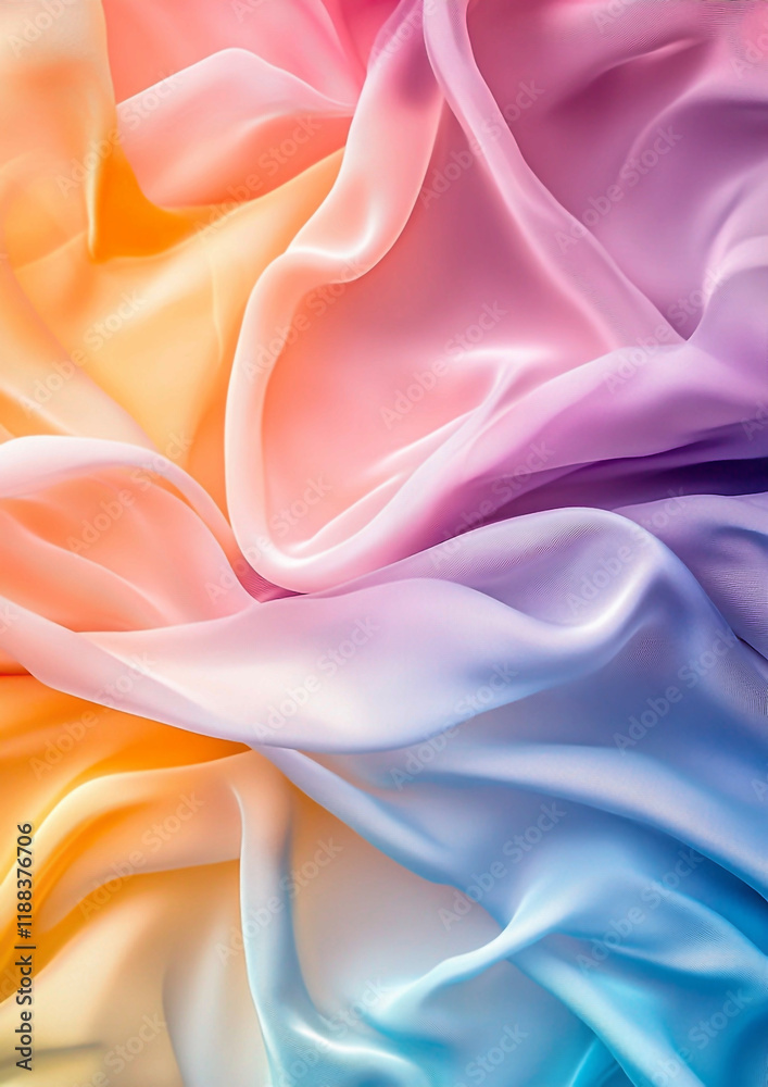 Obraz premium An Elegant Fabric Inspired Abstract Background Featuring Soft Gradient Folds that Add Depth and Texture, Perfect for Creating Stylish and Captivating Vertical Wallpapers. Generative Ai