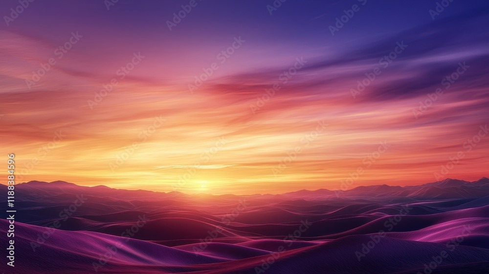 Scenic Outdoor View of Sky Filled with Rich Hues of Orange