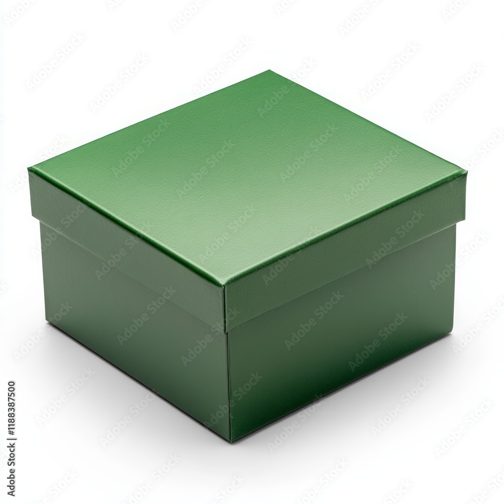 a closed green mystery box on white background a closed green mystery box on white background