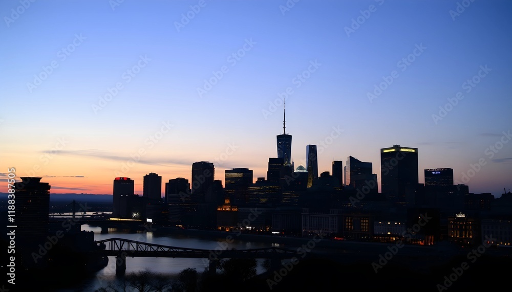 Fototapeta premium Skyline at Dusk