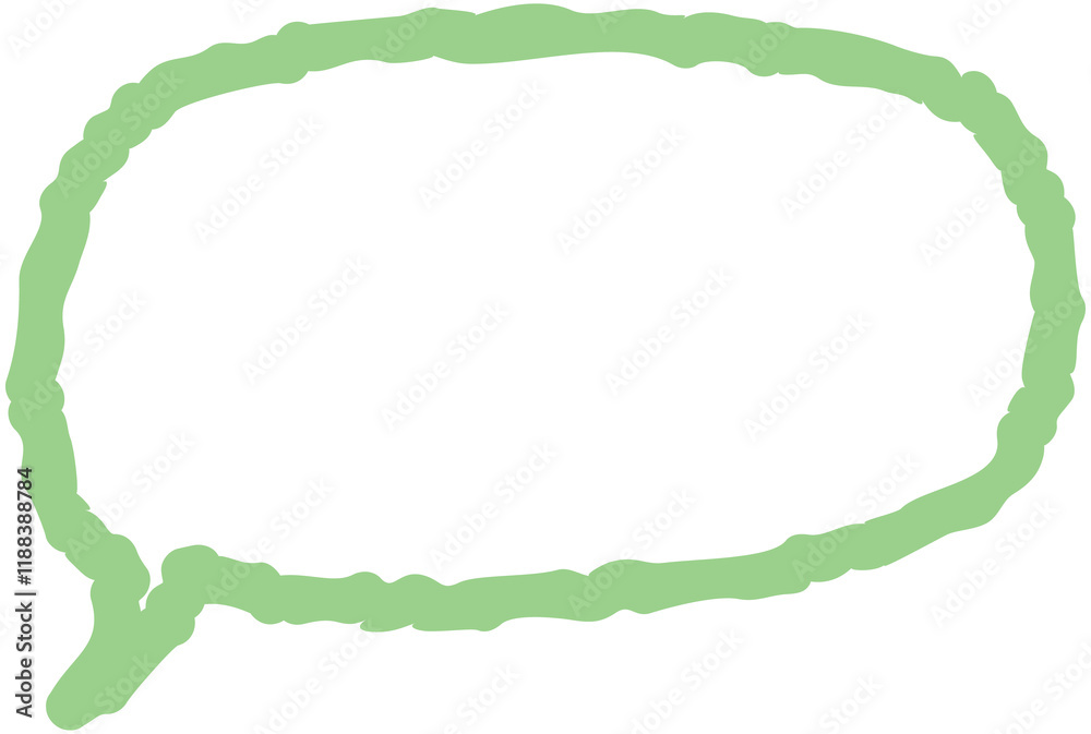 Obraz premium Bubble speech outline hand drawn icon