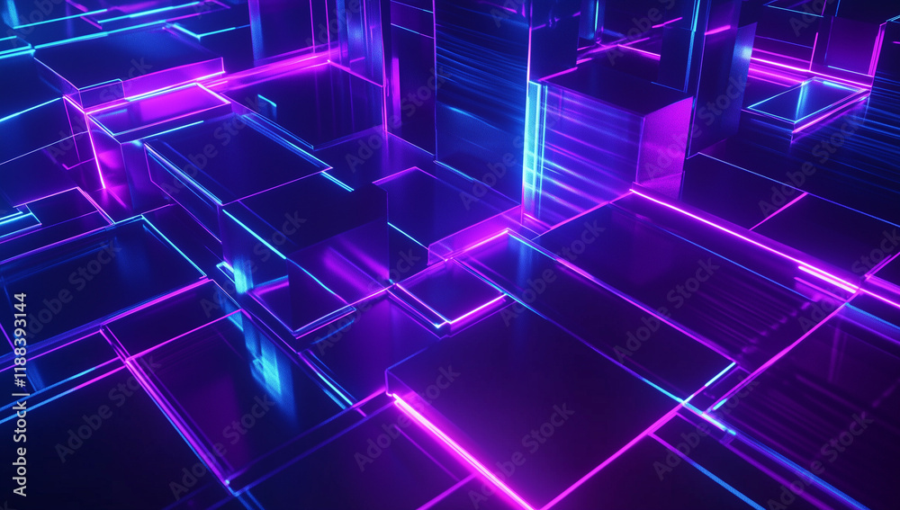 Abstract purple background with digital connections and geometric lines, dark blue gradient background for a technology or data concept. Abstract purple background with digital connections and geometric lines, dark blue gradient background for a technology or data concept.