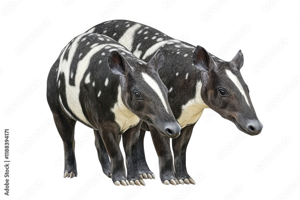 Brazilian Tapirs Isolated on transparent Background for Use in Educational Materials and Media Brazilian Tapirs Isolated on transparent Background for Use in Educational Materials and Media