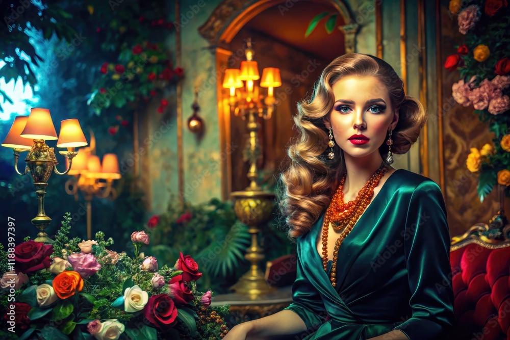 Fototapeta premium Refined visions: surreal elegance meets high-fashion fantasy, a classy dream.
