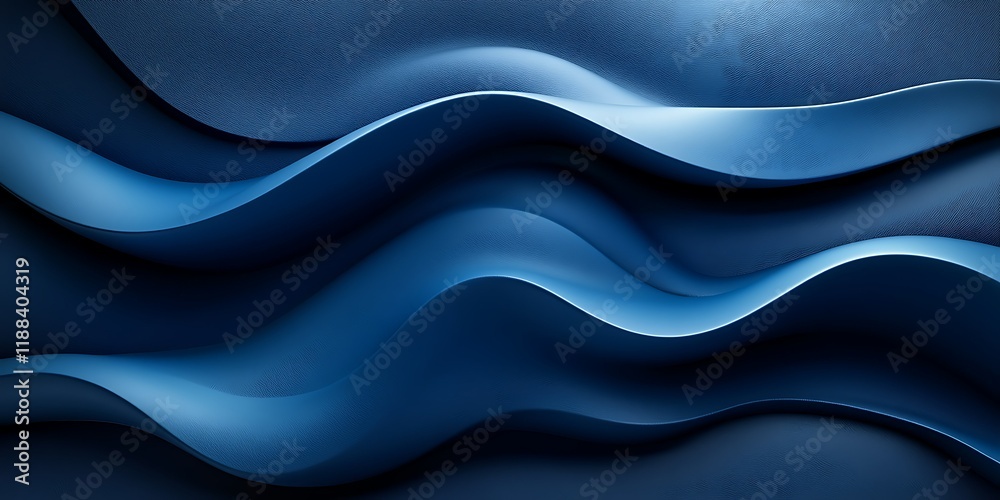 Fototapeta premium Abstract blue wave background, elegant design, modern texture