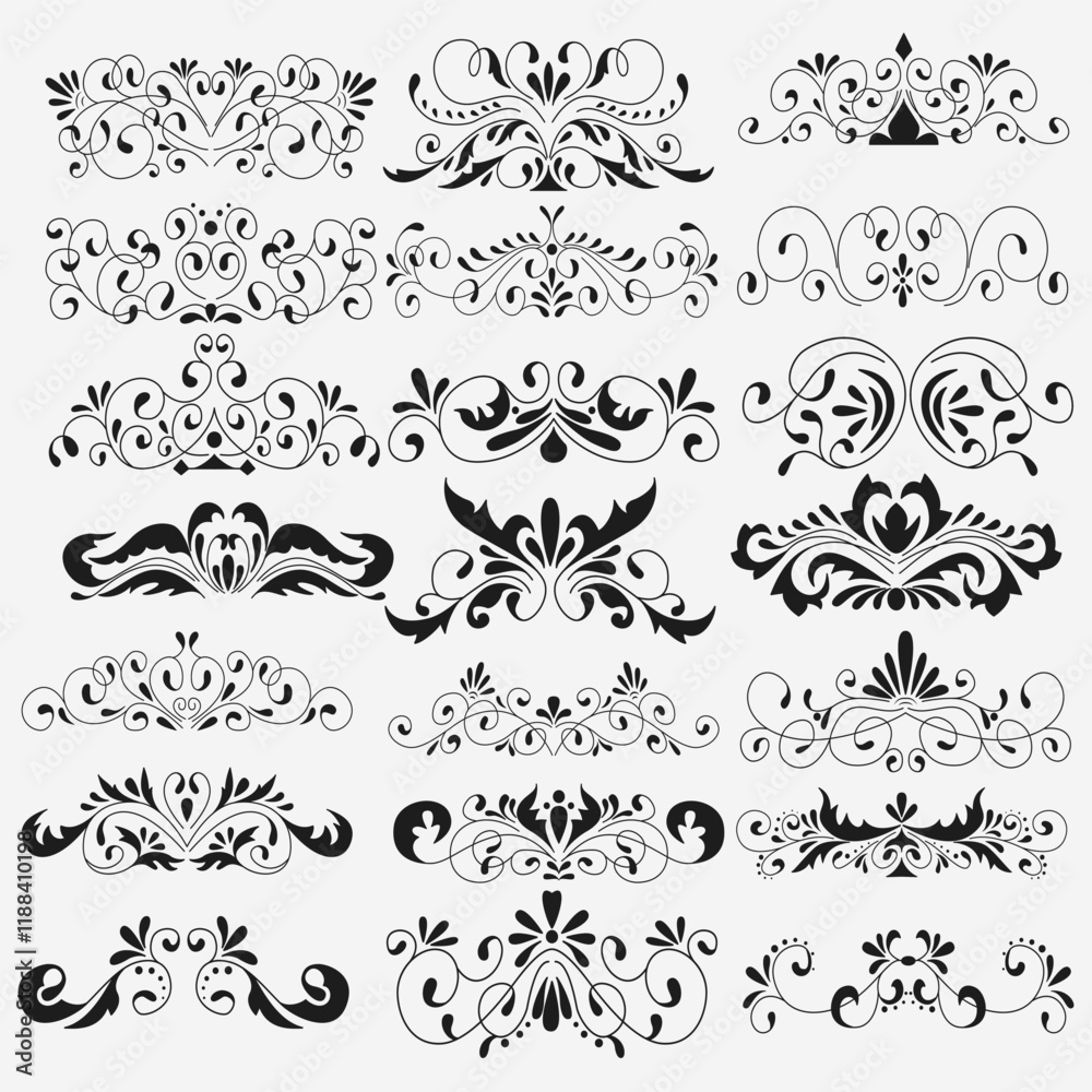 Various ornamental vector elements showcasing elegant designs perfect for enhancing creative
Various ornamental vector elements showcasing elegant designs perfect for enhancing creative