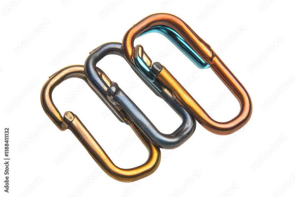 High-Quality Carabiners Isolated on transparent Background for Climbing and Outdoor Activities High-Quality Carabiners Isolated on transparent Background for Climbing and Outdoor Activities