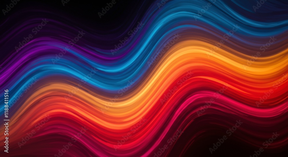 Fluid Neon Waves: A mesmerizing abstract design featuring vibrant neon waves in a spectrum of colors, flowing dynamically against a dark backdrop, evoking a sense of motion and energy. Fluid Neon Waves: A mesmerizing abstract design featuring vibrant neon waves in a spectrum of colors, flowing dynamically against a dark backdrop, evoking a sense of motion and energy.