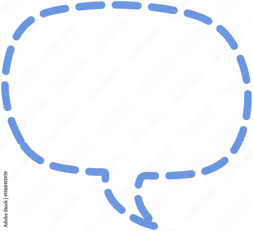 Dashed speech bubble Dashed speech bubble