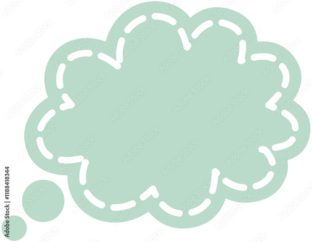 Thinking Cloud Bubble dotted line shape
Thinking Cloud Bubble dotted line shape