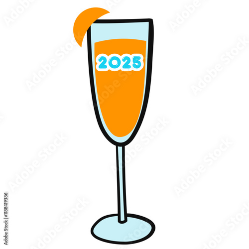 Glass of Champagne New Year