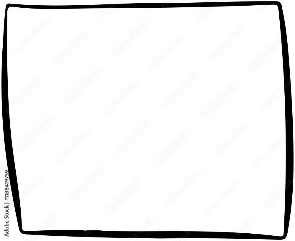 Obraz premium Comic Square Shaped Brushstroke