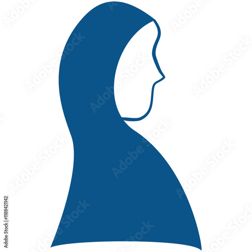 Silhouette of a Woman in a Headscraf Ramadan Icon photo