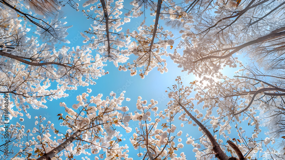 Canopy of Enchanting Sakura: A Reverie of Japanese Cherry Blossom Unveiled Underneath Vibrant Spring Skies Canopy of Enchanting Sakura: A Reverie of Japanese Cherry Blossom Unveiled Underneath Vibrant Spring Skies