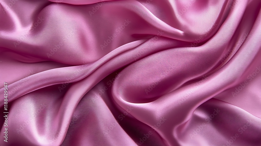 Obraz premium Draped Pink Silk Fabric Soft Texture Background