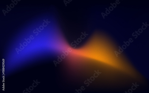 Modern Gradient Artwork with Neon Blue and Teal Colors Blurring into Deep Warm