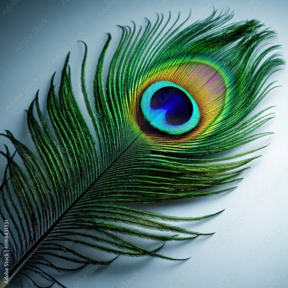 Obraz premium A detailed feather with soft textures and gradient shades