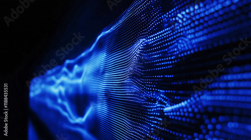 Large led projection screens. Colorful abstract background. Light show on the stage.	