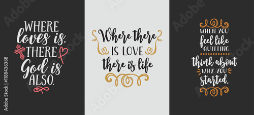 Motivational Quotes Typography Design Bundle - Vector Illustrations for T-Shirts