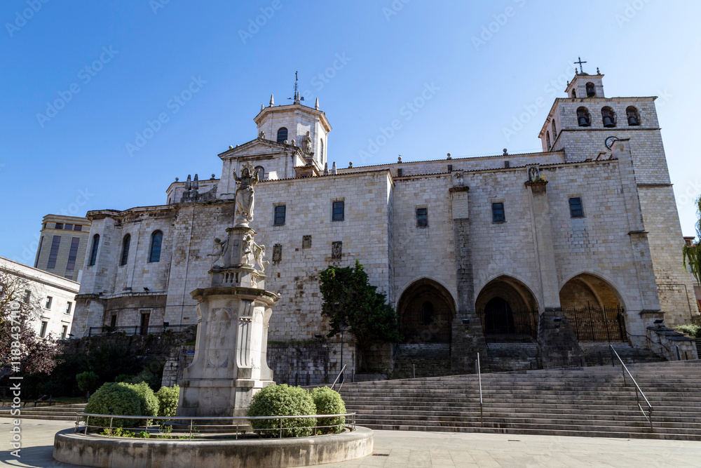 Cathedral of the Assumption of the 12th-14th and 17th centuries in the city of Santander. Cantabria, Spain. Cathedral of the Assumption of the 12th-14th and 17th centuries in the city of Santander. Cantabria, Spain.