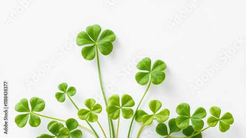 Elegant Shamrock Design, White Space, Bright Decor