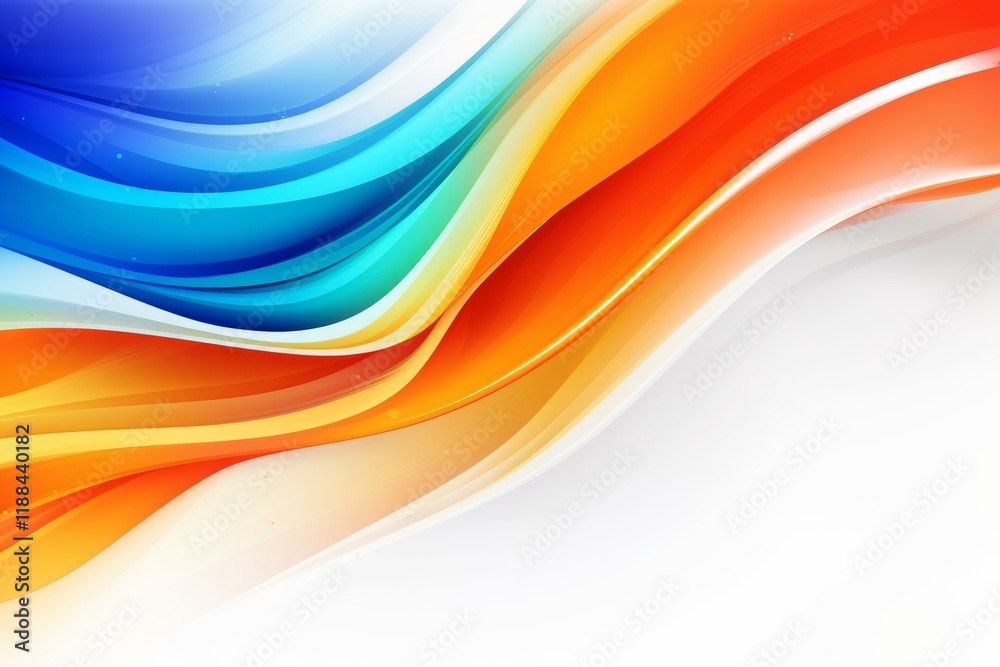 Fototapeta premium Vibrant curves creating a dynamic and colorful abstract design, perfect for modern and creative projects