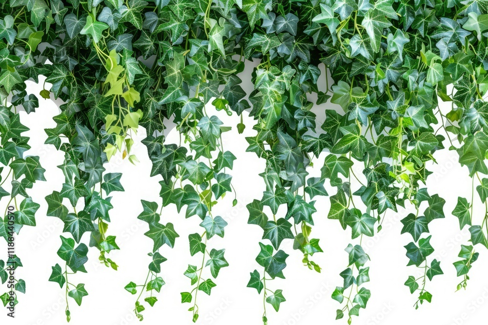 Vibrant Image of Green Succulent Leaves and Ivy Vines Hanging Vibrant Image of Green Succulent Leaves and Ivy Vines Hanging