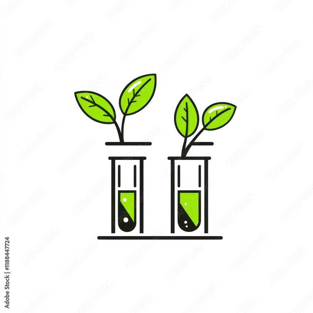 custom made wallpaper toronto digitalGreen Plants Growing in Laboratory Test Tubes