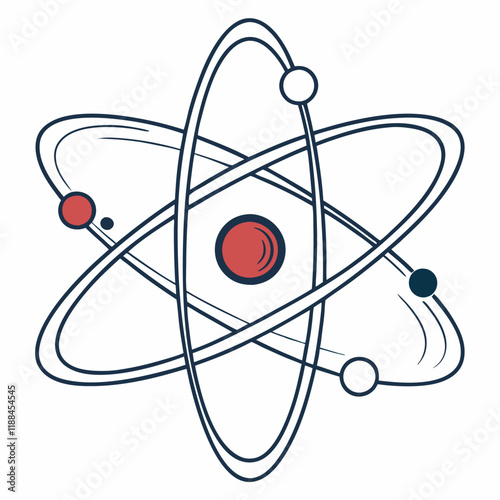 atom icon isolated on white