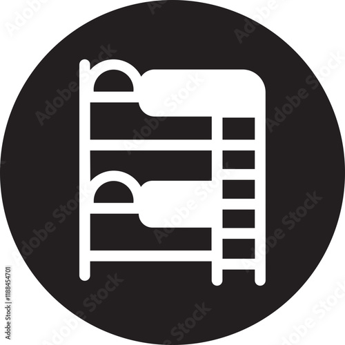 bunk bed gradient icon