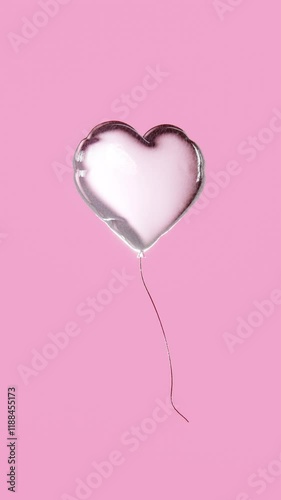 Wallpaper Mural Abstract 3D vertical backgrounds Valentine heart reflective balloon rotation simplicity advertising ideas festive celebrate postcard phone social media content mockup graphic wallpaper loop animation Torontodigital.ca