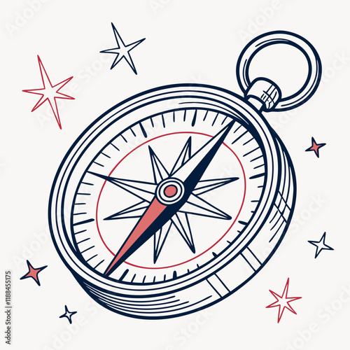 compass rose and compass