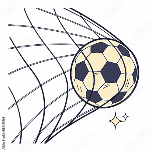 soccer ball in a net