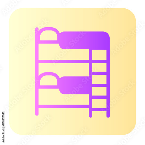 bunk bed gradient icon
