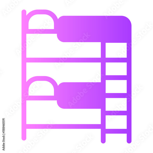 bunk bed gradient icon