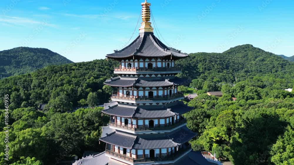 Leifeng Pagoda in West Lake Scenic Area, Hangzhou, China Leifeng Pagoda in West Lake Scenic Area, Hangzhou, China