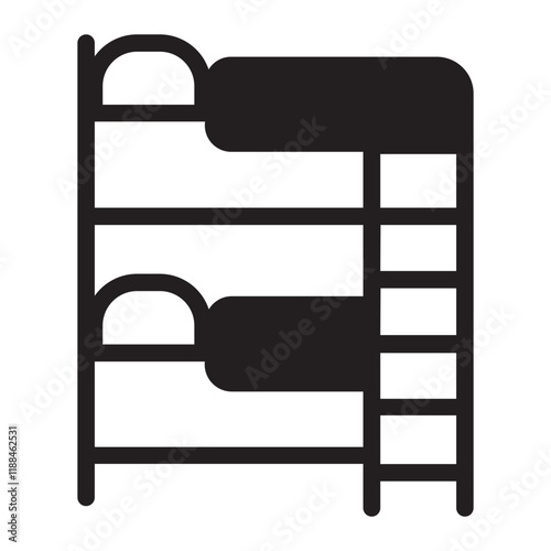 bunk bed glyph icon