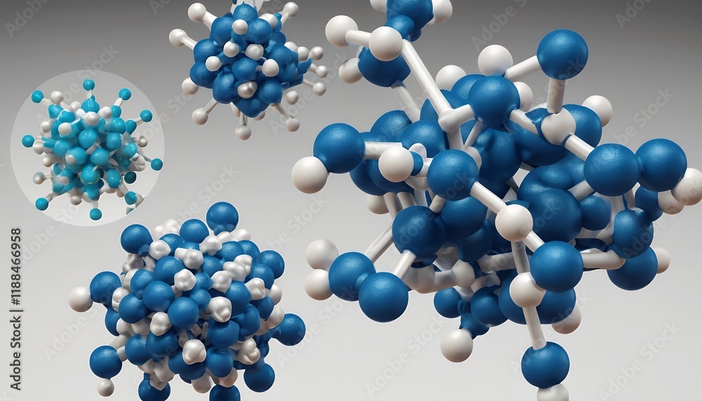 3D Molecular Structure: Nanoscale Visualization of Complex Chemical Compounds and their Bonding 3D Molecular Structure: Nanoscale Visualization of Complex Chemical Compounds and their Bonding
