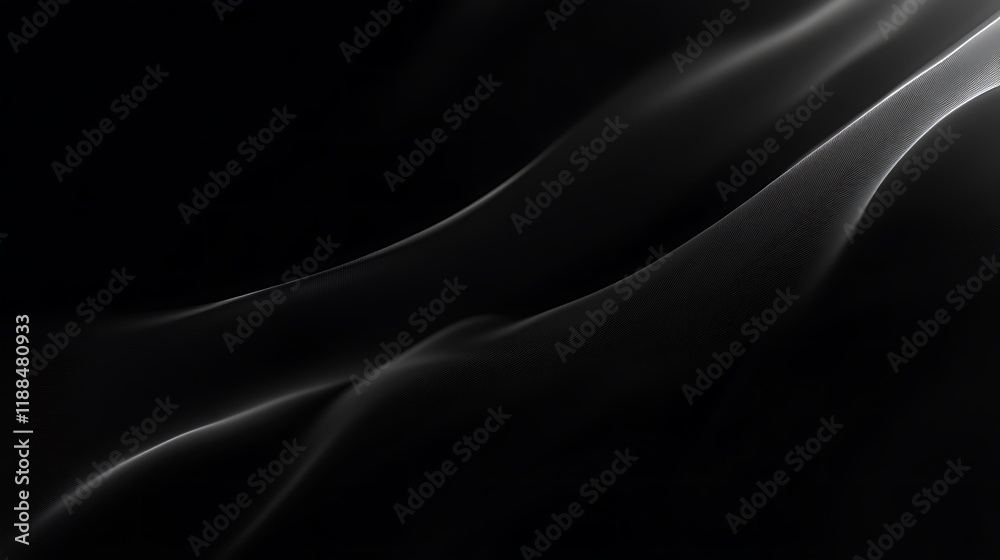 Abstract Dark Grey Waves Flowing Smoothly Abstract Dark Grey Waves Flowing Smoothly
