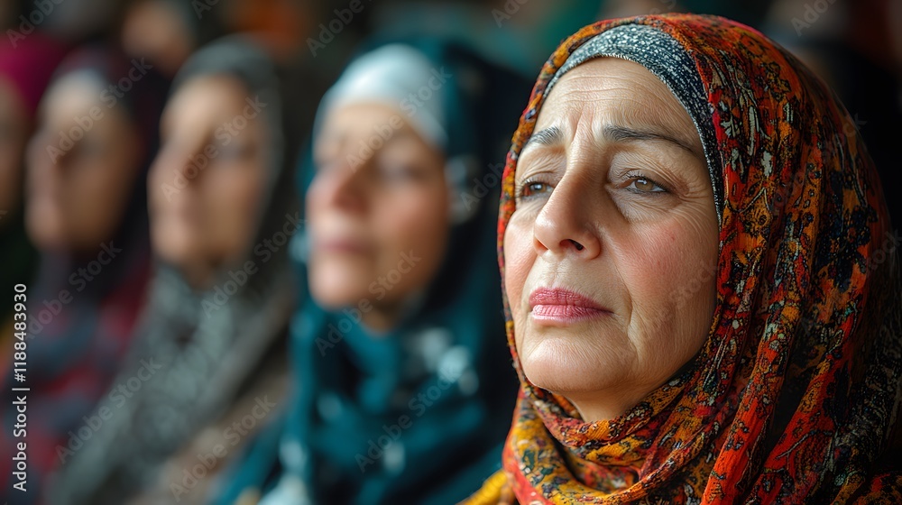 Tunisian citizens singing the national anthem together in a community celebration