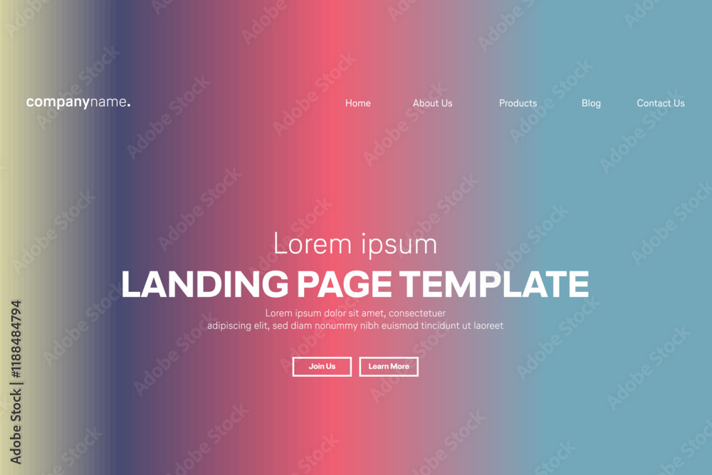 Fototapeta premium Abstract modern technology Landing page template, flowing line digital technology, smooth particle wave, big data techno design concept background wallpaper, Annual reports, flyer, poster, cover. EPS