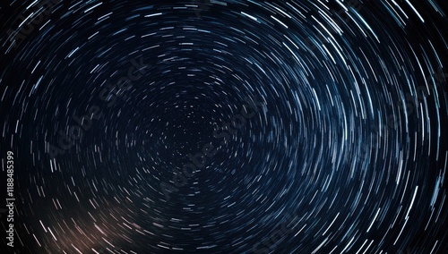 Wallpaper Mural Spiral Star Trails in the Dark Night Sky with White Light Patterns, Cosmic Vortex Design Torontodigital.ca