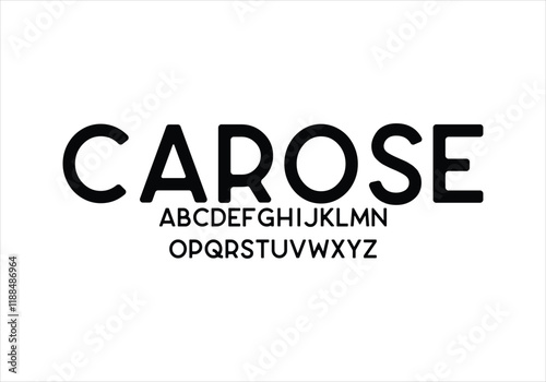 Carose  font for logo and headline. Isolated vector typeset