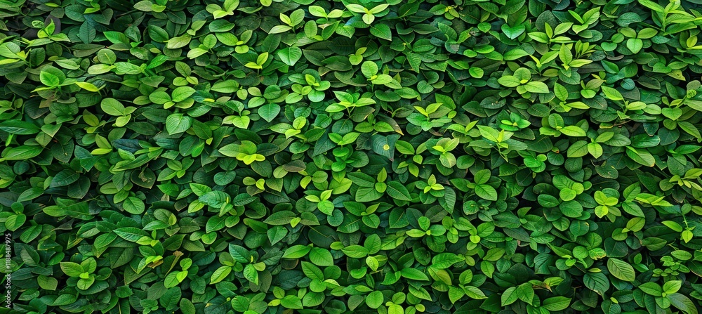 Fototapeta premium green plant leaf wall close up shot wallpaper gardening hedge