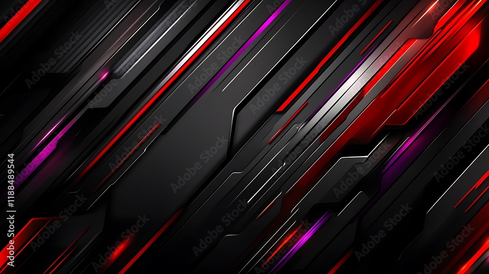 Fototapeta premium Abstract technological background design with vibrant lines
