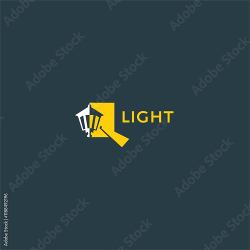 Elegant lighting logo design for interior brands, highlighting luxury and modern style. Ideal for branding and marketing.